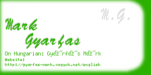 mark gyarfas business card